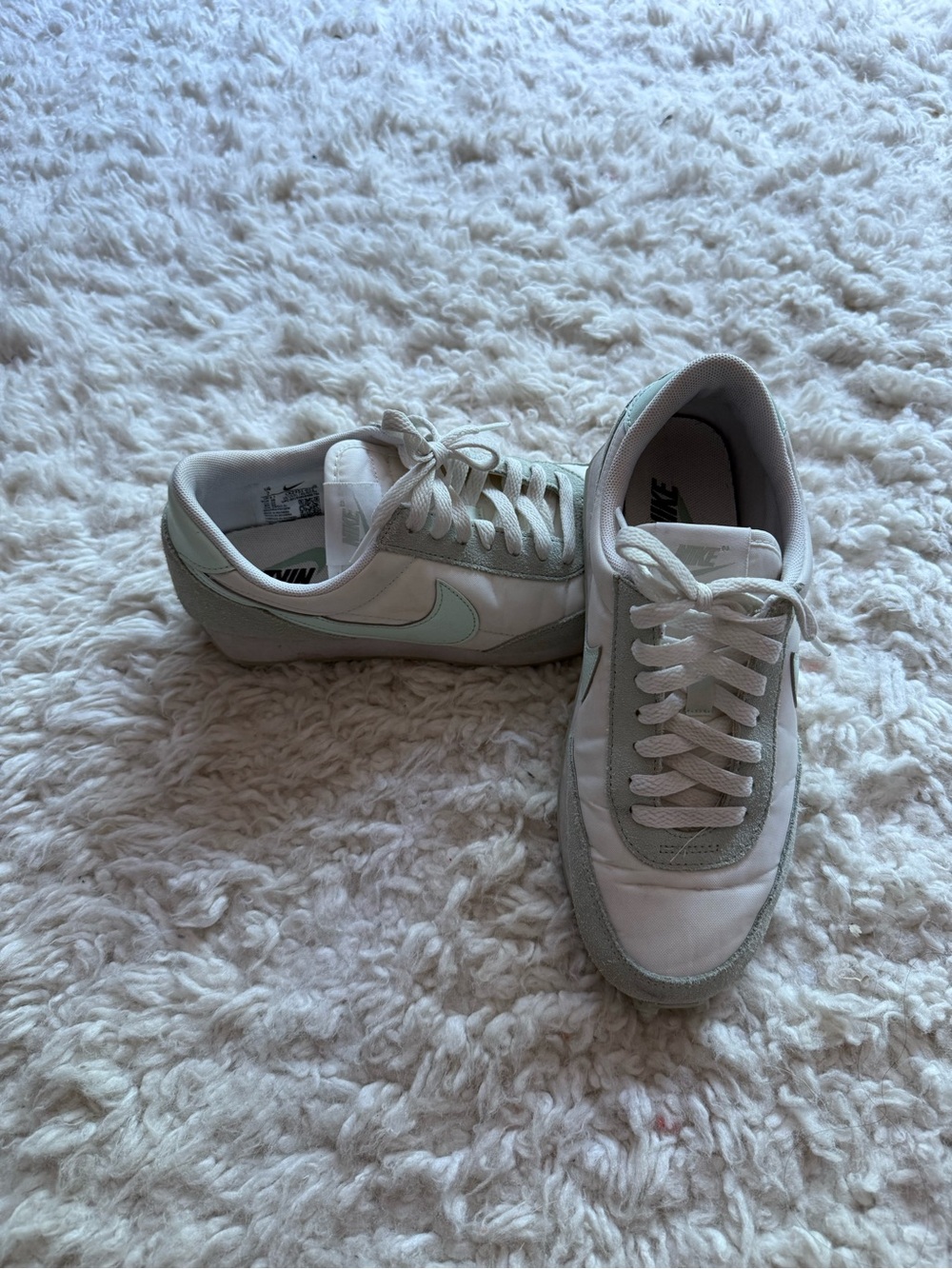 Nike Women's Low-Profile Daybreak Sneakers in Mint Green and White